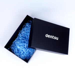 dentsu brand hard cardboard box