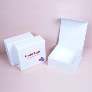 uni2go marka beyaz mıknatıslı mukavva kutu