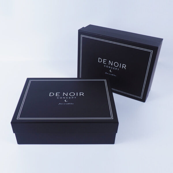 denoir konsept siyah beyaz kutu tasarımı