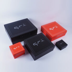 gray brand contrast box designs