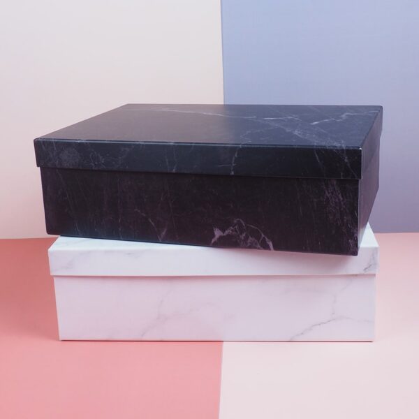 marble patterned cardboard box designs