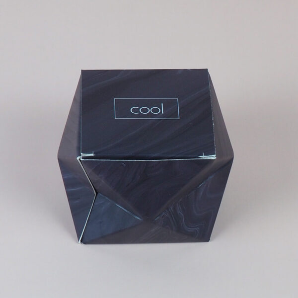 black origami cardboard box design