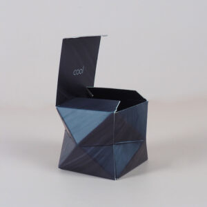 black origami cardboard box design3