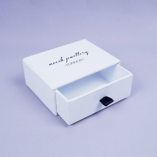 white cardboard ribbon box with drawers2