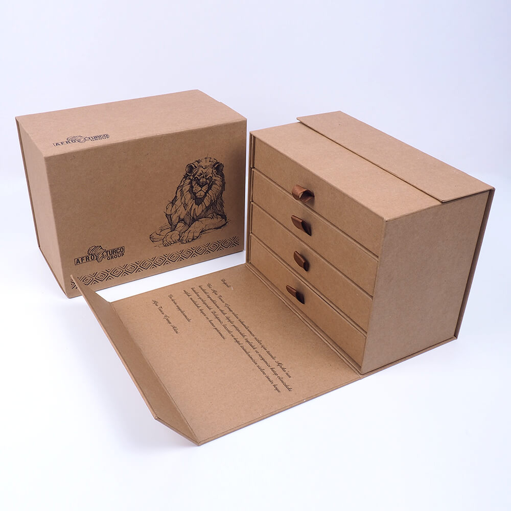 kraft çekmeceli özel seri kutu tasarımı2