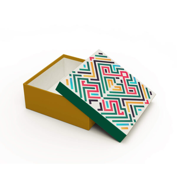 geometrik tasarımlı mukavva kutu kapak modeli2